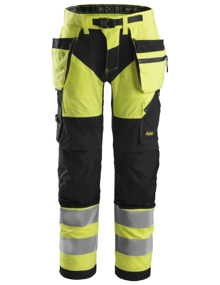 6932 - FLEXIWORK, PANTALON HAUTE VISIBILITÉ AVEC POCHES HOLSTER, CLASSE 2 SNICKERS WORKWEAR