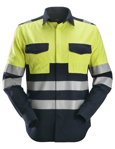 8560 - PROTECWORK- MULTINORMES, CHEMISE DE SOUDEUR MANCHES LONGUES HAUTE VISIBILITÉ, CLASSE 1 SNICKERS WORKWEAR