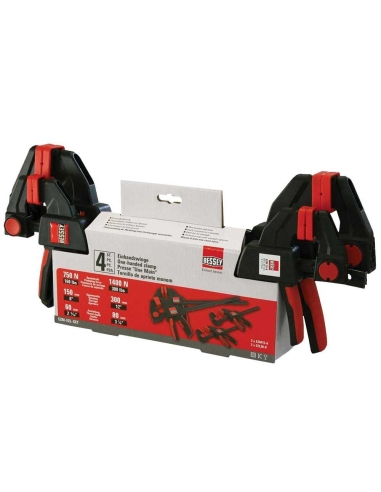 SET DE 4 SERRE-JOINTS «UNE MAIN» EZM-EZL-SET - BESSEY