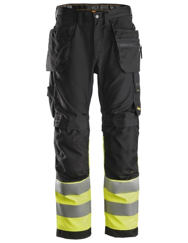 6233 - ALLROUNDWORK, PANTALON+ AVEC POCHES HOLSTER, HAUTE VISIBILITÉ, CLASSE 1 SNICKERS WORKWEAR